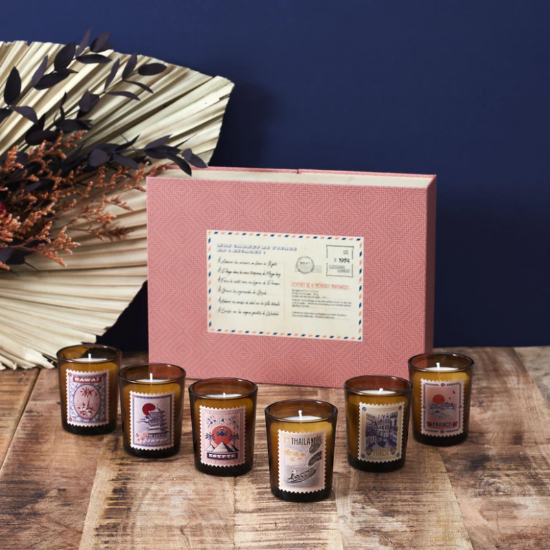 Coffret de 6 bougies Senteurs du monde